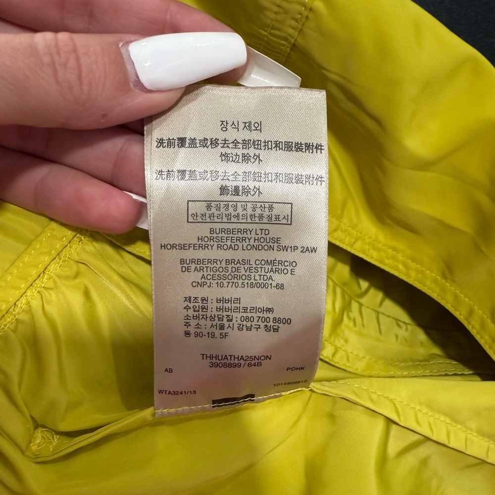 💛 Burberry Brit Yellow Lightweight Belted Trench Coat – Size US 6 / UK 8 - Picture 6 of 6